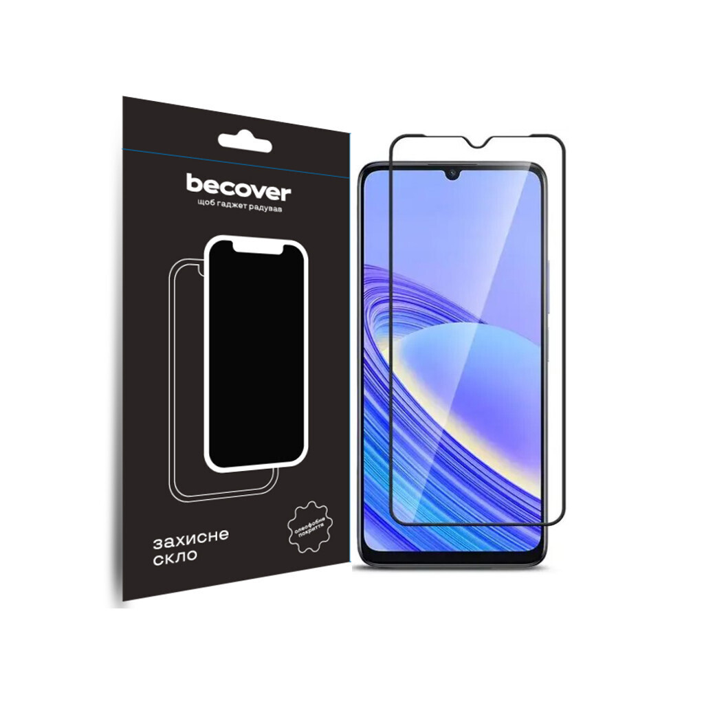 Защитное стекло BeCover для TCL 40 SE (T610K2) Black (711380) фото1
