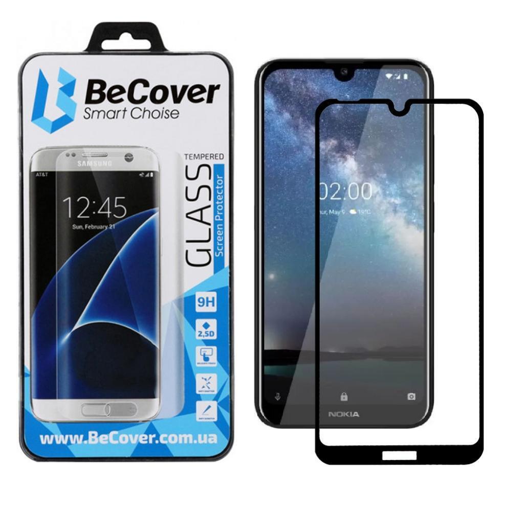 Защитное стекло BeCover для Nokia 2.2 Black (704076) фото1