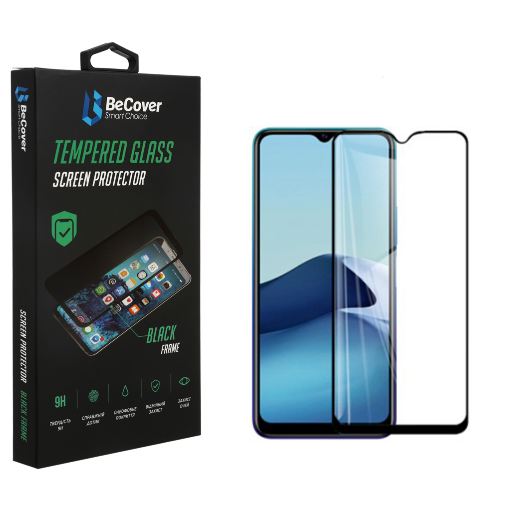 Захисне скло BeCover для Vivo Y20 Black (706485) фото1