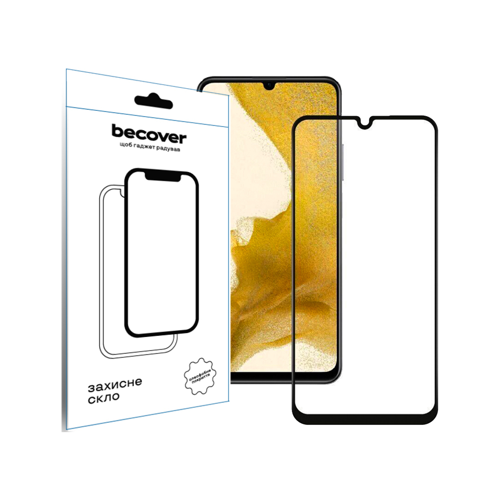 Защитное стекло BeCover для ZTE Blade A34 Black (711796) фото1
