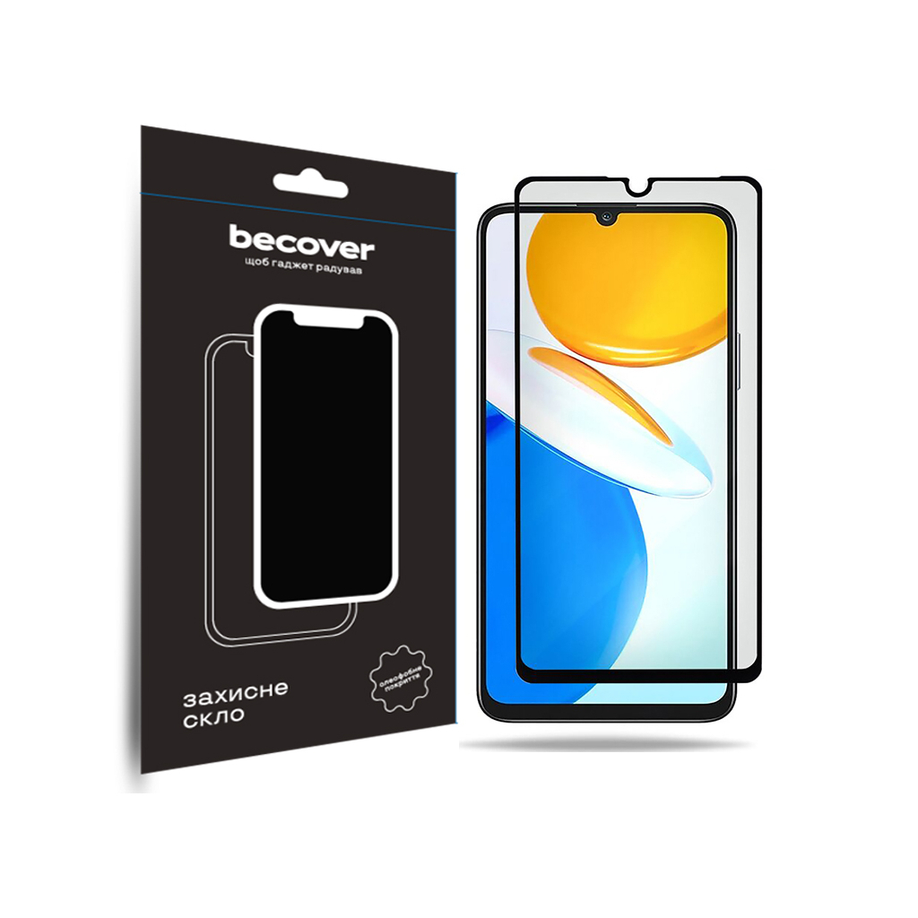 Защитное стекло BeCover для Honor X7/X7A Black (710104) фото1