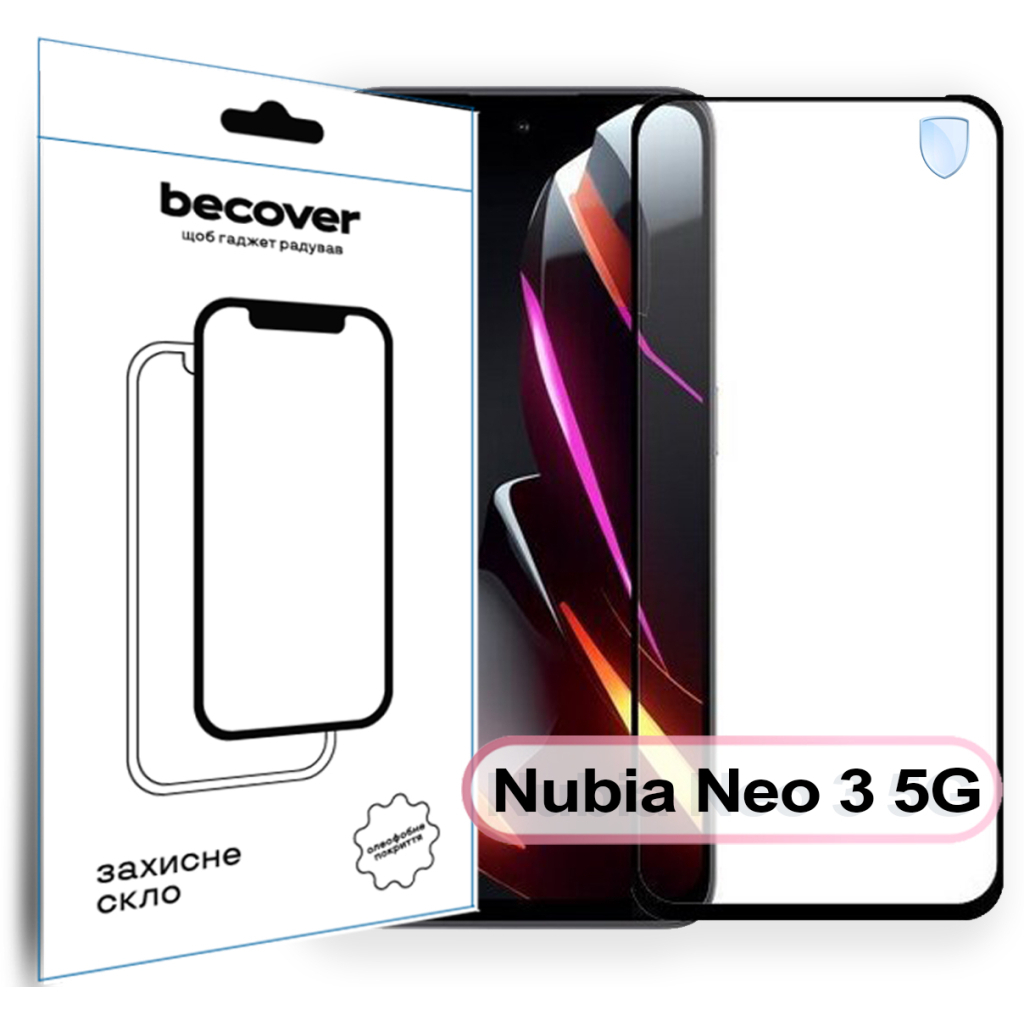 Защитное стекло BeCover для Nubia Neo 3 5G Black (713883) фото1