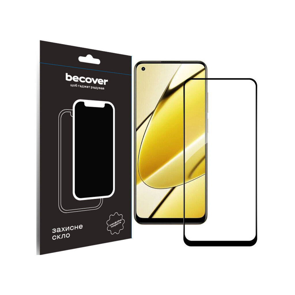 Защитное стекло BeCover для Realme 11 4G Black (710510) фото1