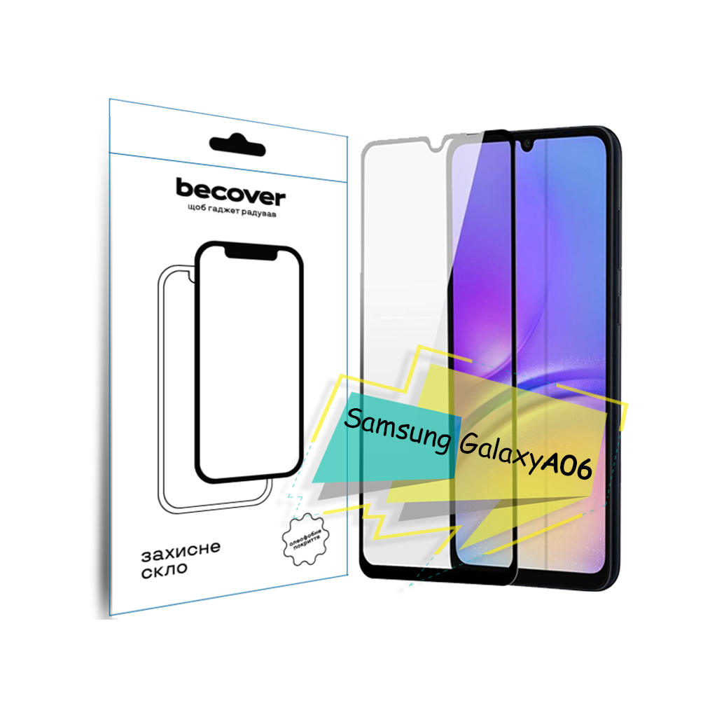 Захисне скло BeCover для Samsung Galaxy A06 SM-A065 Black (BC_713240) фото1