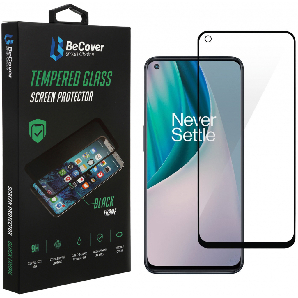 Защитное стекло BeCover для OnePlus Nord N100 Black (706779) фото1