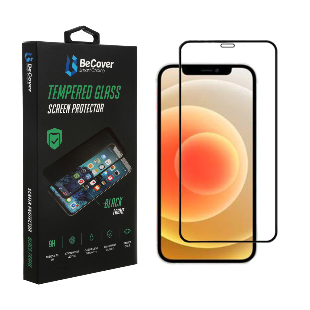 Защитное стекло BeCover для Apple iPhone 14 Black (707970) фото1