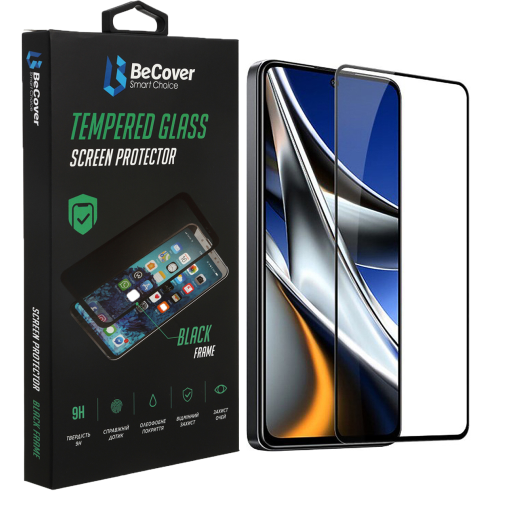 Захисне скло BeCover для Poco X4 Pro 5G Black (BC_708149) фото1