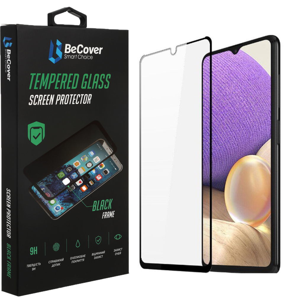 Захисне скло BeCover для Samsung Galaxy A32 5G SM-A326 Black (708251) фото1