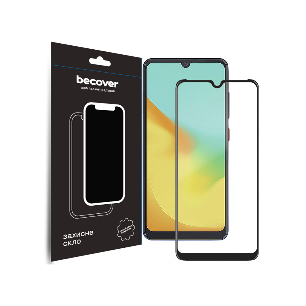 Захисне скло BeCover для ZTE Blade A54 Black (710628) фото1