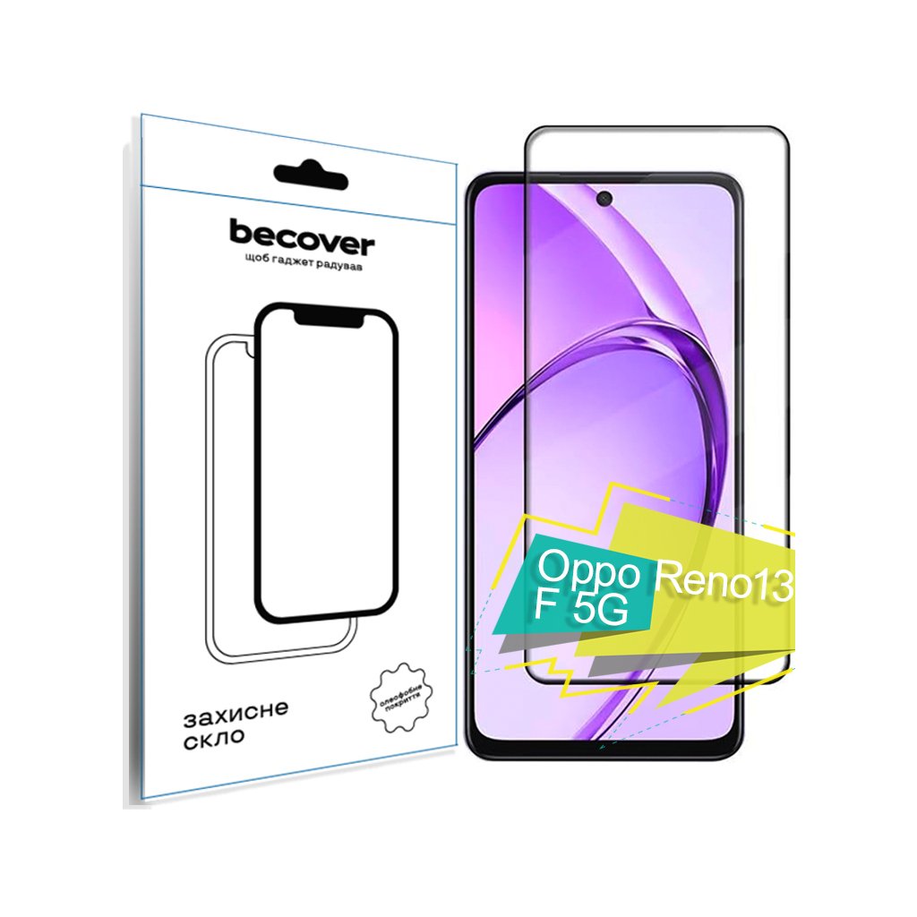Захисне скло BeCover для Oppo Reno13 F 5G Black (713420) фото1