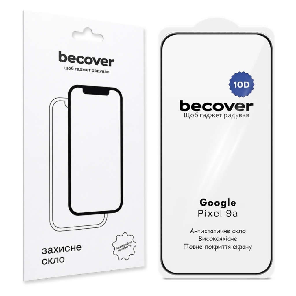 Захисне скло BeCover для Google Pixel 9a 10D Black (715715) фото1