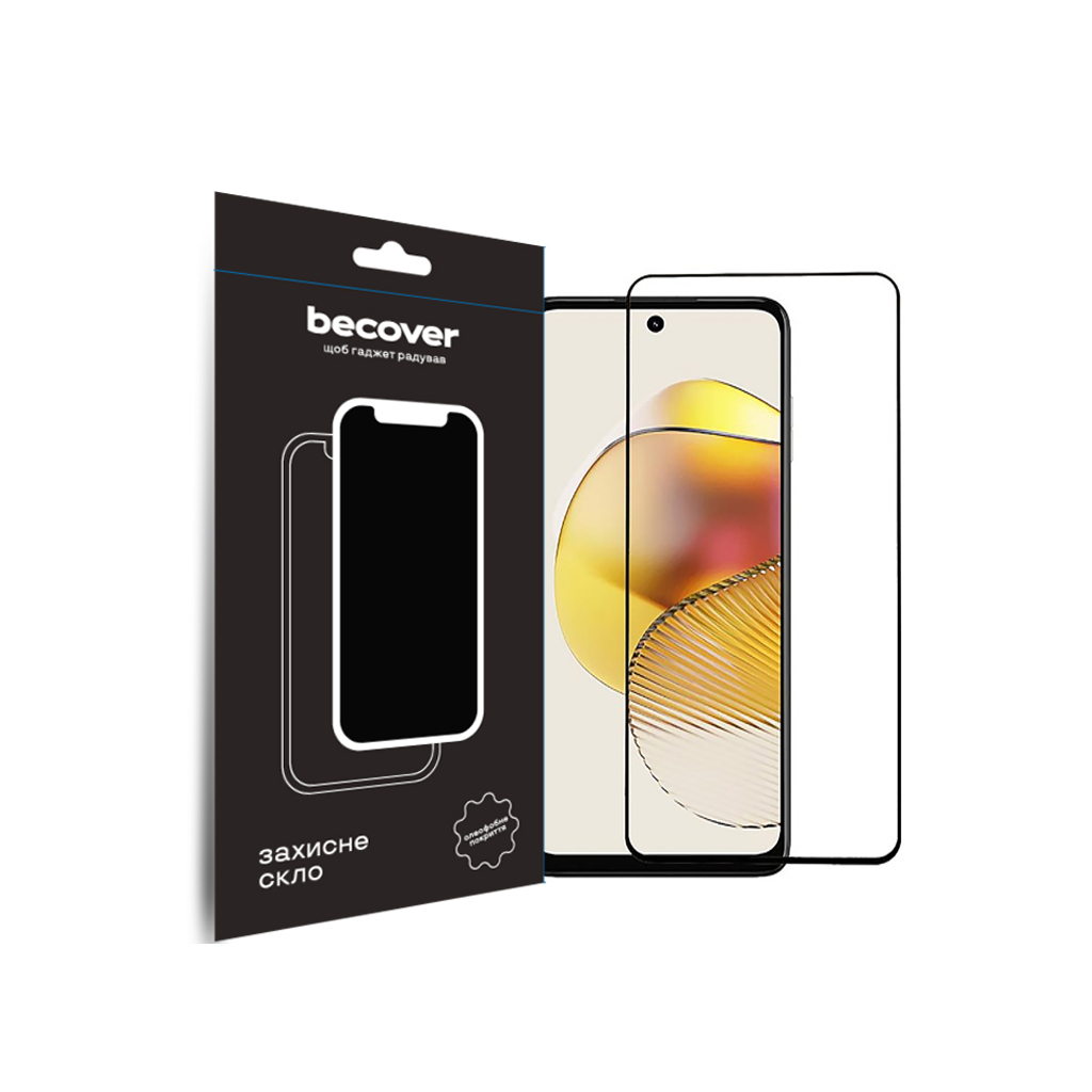 Защитное стекло BeCover для Motorola Moto G73 Black (709737) фото1