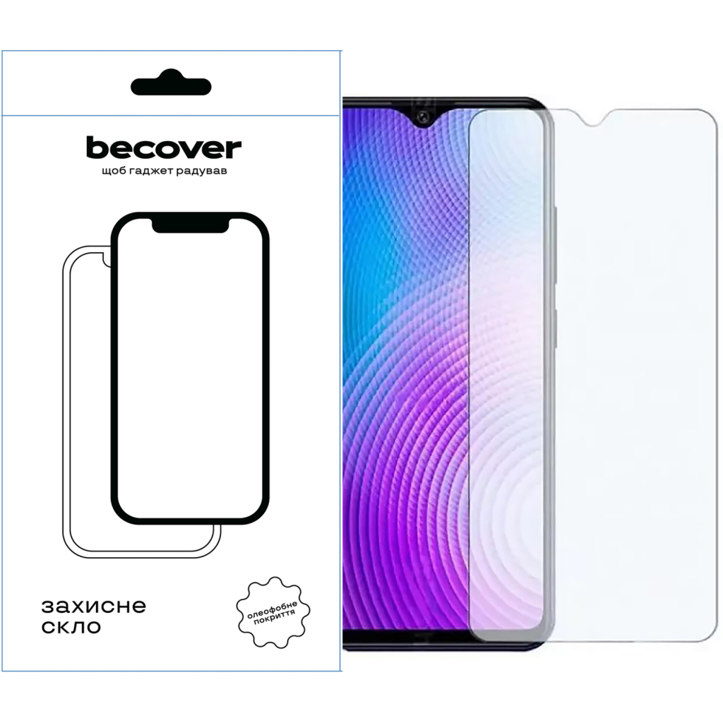 Защитное стекло BeCover для Tecno Spark 10C (KI5k) 3D Crystal Clear Glass (709748) фото1
