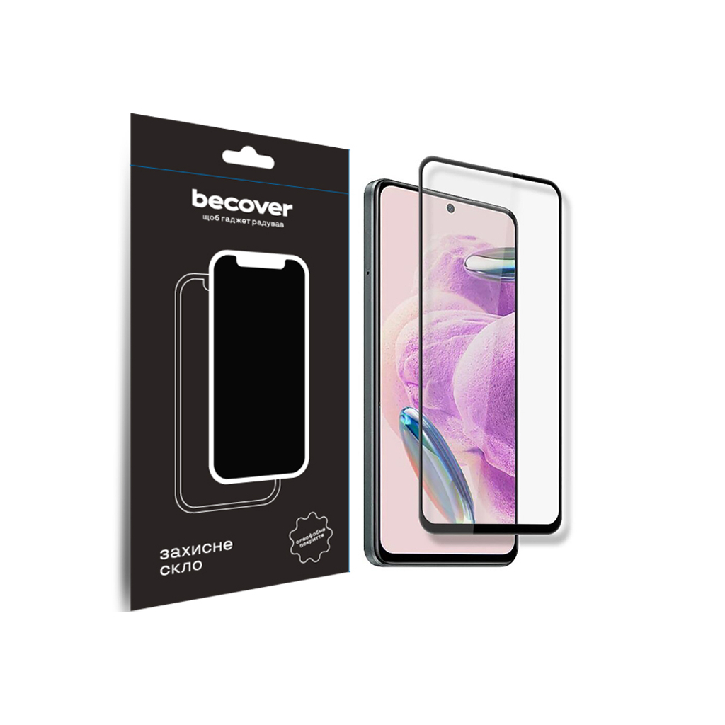 Защитное стекло BeCover для Xiaomi Redmi Note 12S Black (709751) фото1