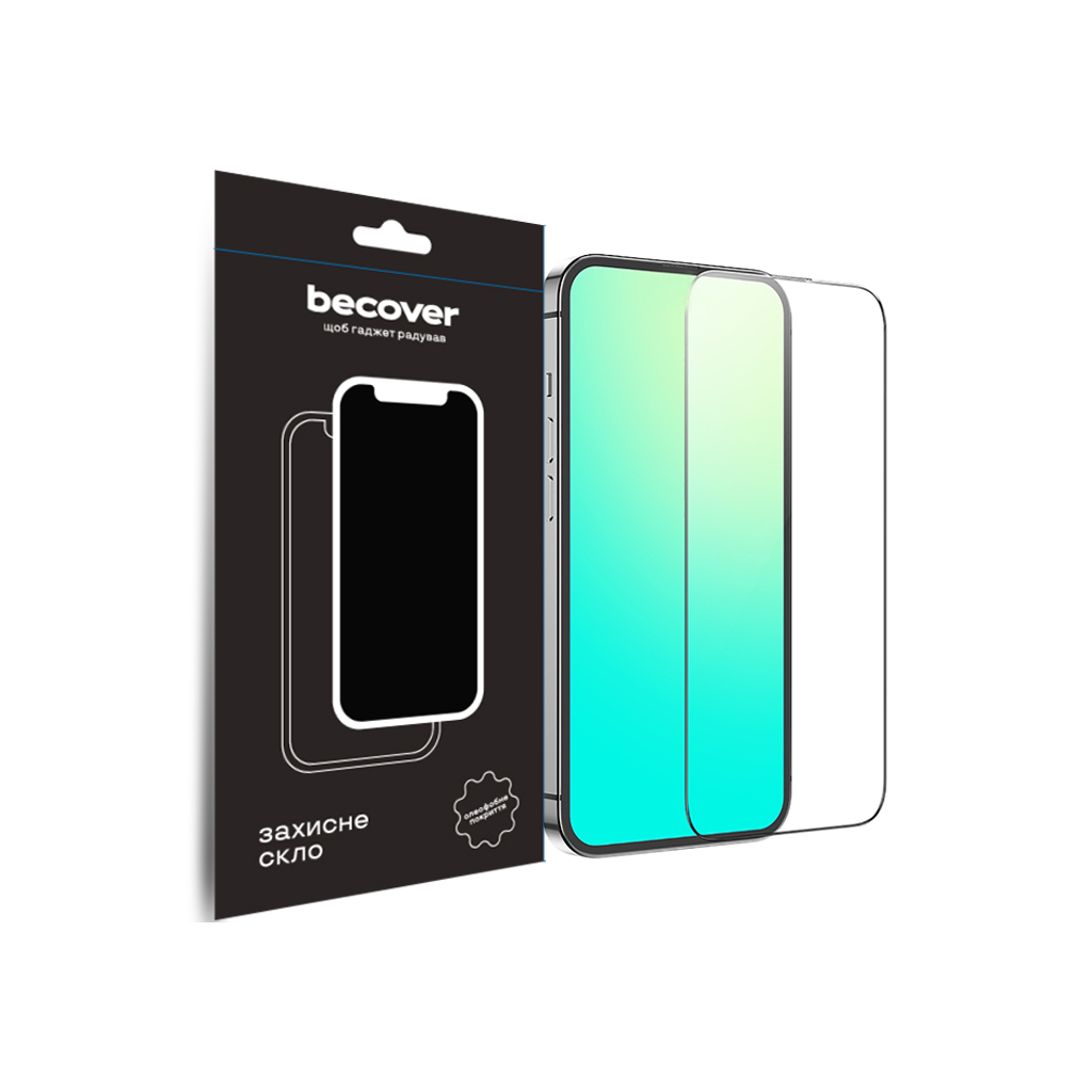 Захисне скло BeCover для Apple iPhone 15 Black (709719) фото1