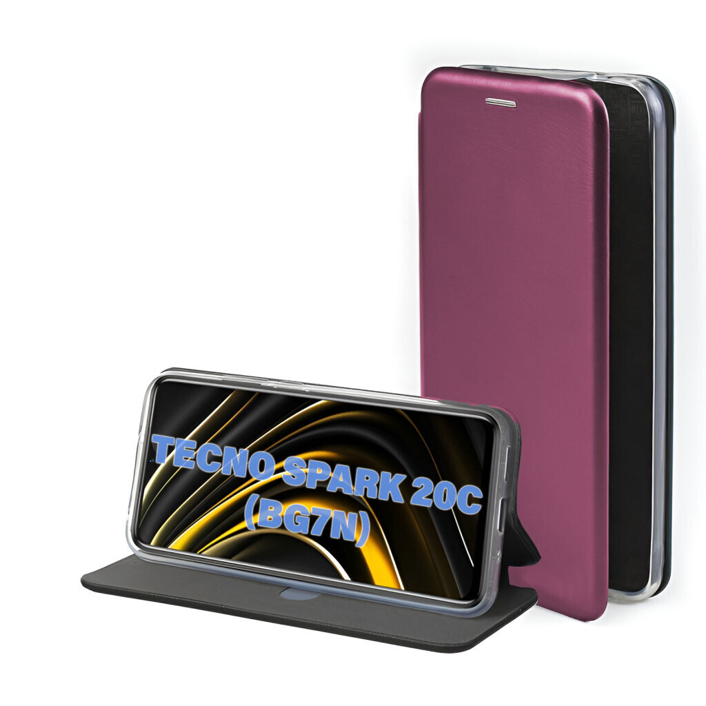 Чохол-книжка BeCover Exclusive для Tecno Spark 20C (BG7n) Red Wine (711246) фото1
