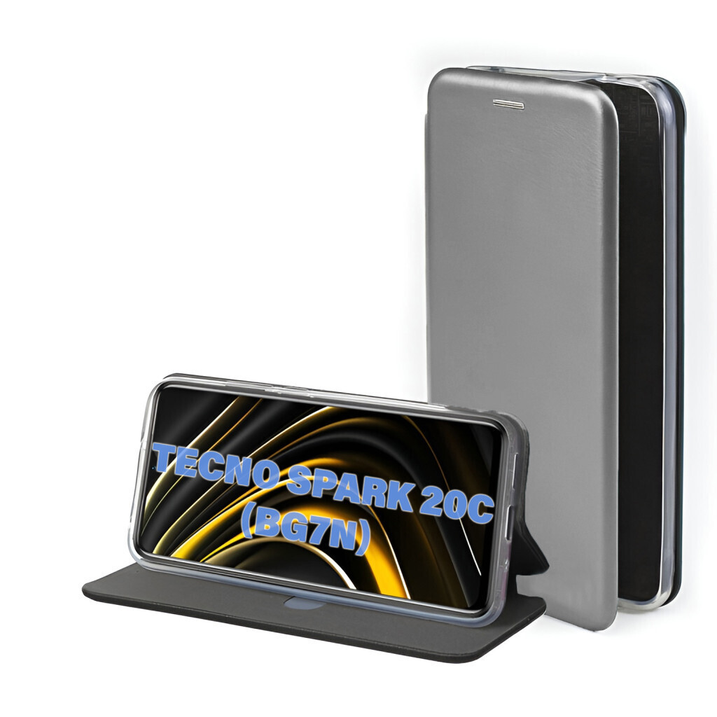 Чохол-книжка BeCover Exclusive для Tecno Spark 20C (BG7n) Gray (711250) фото1