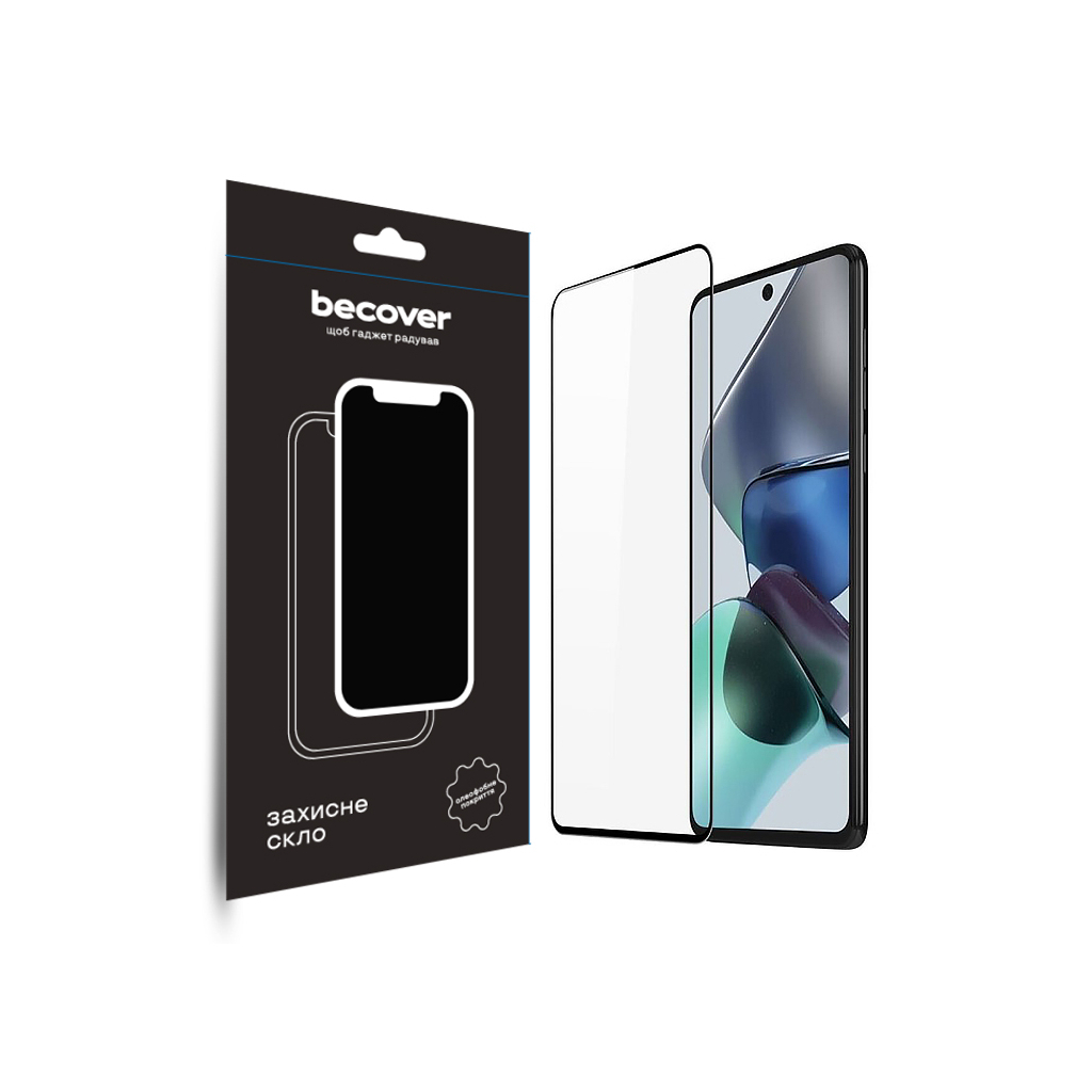 Захисне скло BeCover для Motorola Moto E32s Black (709733) фото1