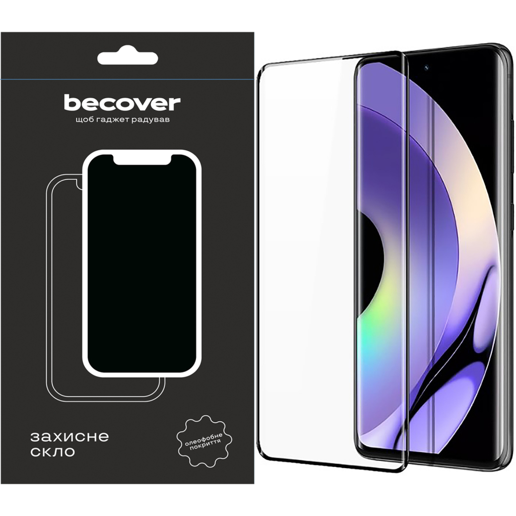 Захисне скло BeCover для Motorola Moto G52/G82 Black (709735) фото1
