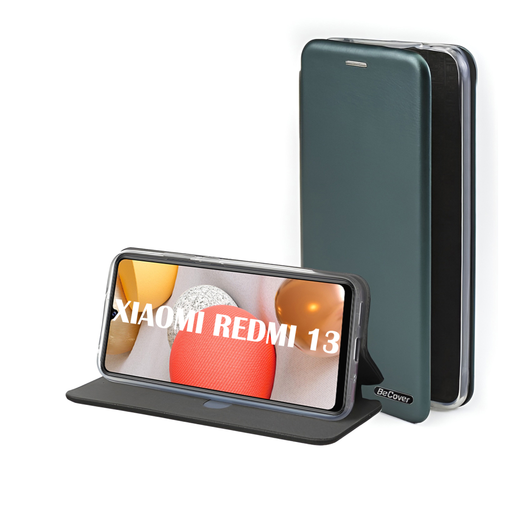 Чохол-книжка BeCover Exclusive для Xiaomi Redmi 13 Dark Green (711550) фото1