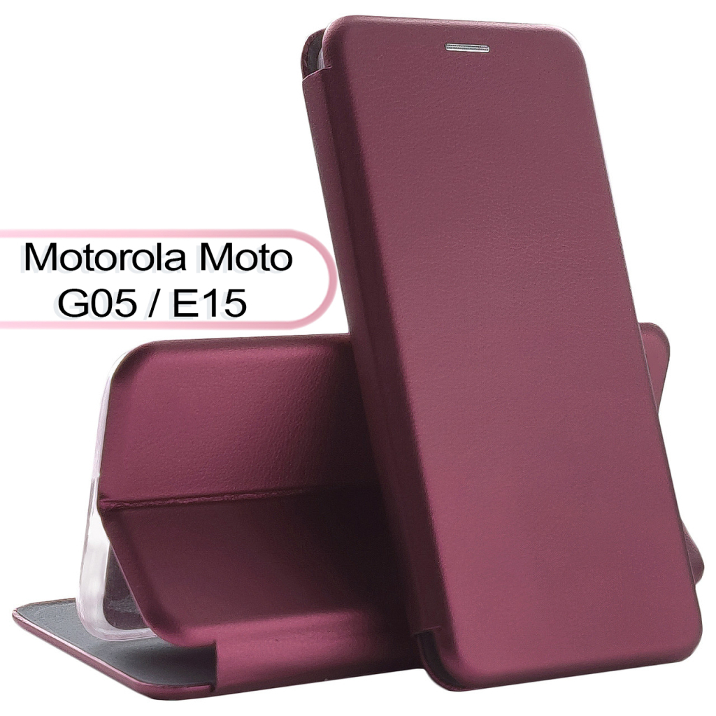 Чохол-книжка BeCover Exclusive для Motorola Moto G05 / E15 Red Wine (713518) фото1
