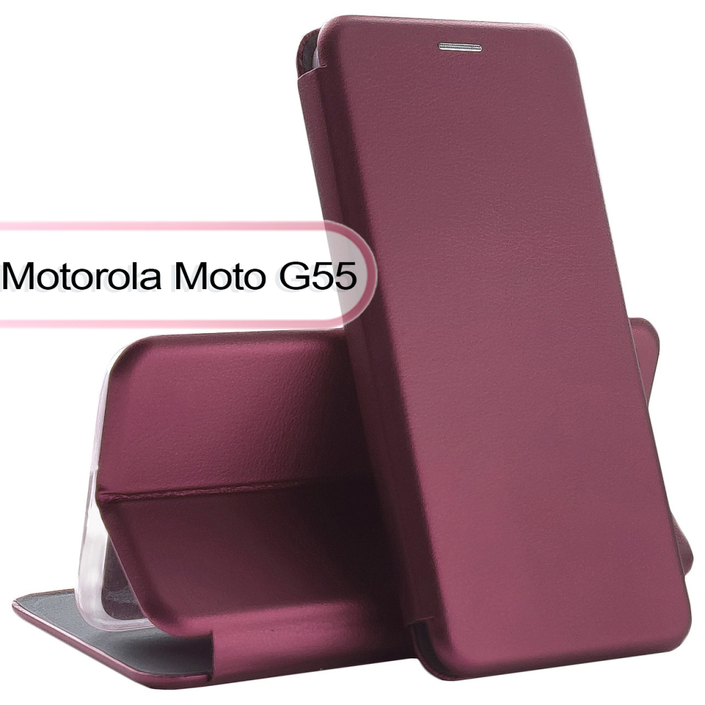 Чохол-книжка BeCover Exclusive для Motorola Moto G55 Red Wine (713521) фото1