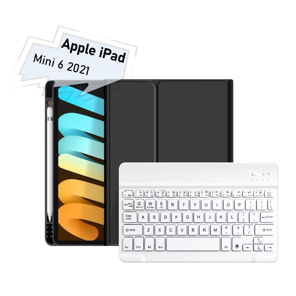 Чохол-книжка з бездротовою клавіатурою BeCover для Apple iPad Mini 6 2021 Black (712986) фото1