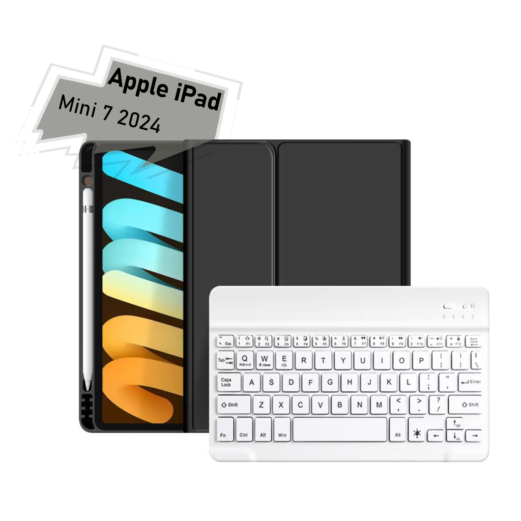 Чохол-книжка з бездротовою клавіатурою BeCover для Apple iPad Mini 7 2024 Black (712992) фото1