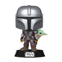 Ігрова фігурка Funko Pop! серії Мандалорець - Мандалорець з Ґрогу на спині (90443)