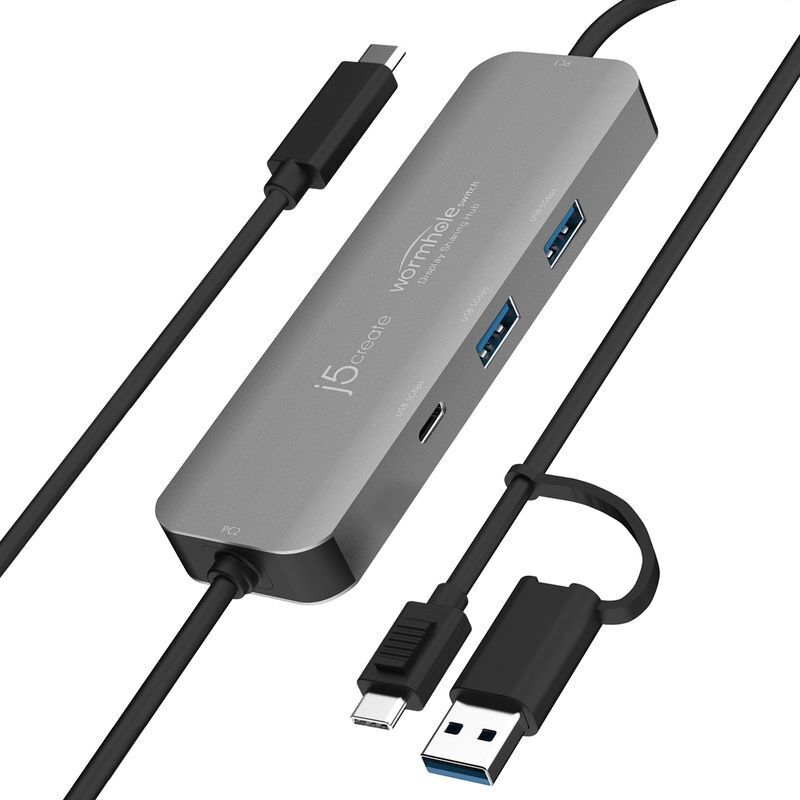 Адаптер-переключатель КМ J5create/ хаб 2-USB-A/1 USB-C фото1