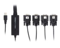 Перехідник USB 2.0 to 4хCOM (9+25pin) 1.4m Viewcon (VE671)