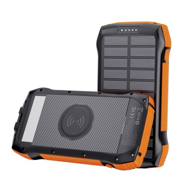 Павербанк, Choetech 20000 mAh, PD20W+QC18W, солнечная панель, QI, LED лампа фото1