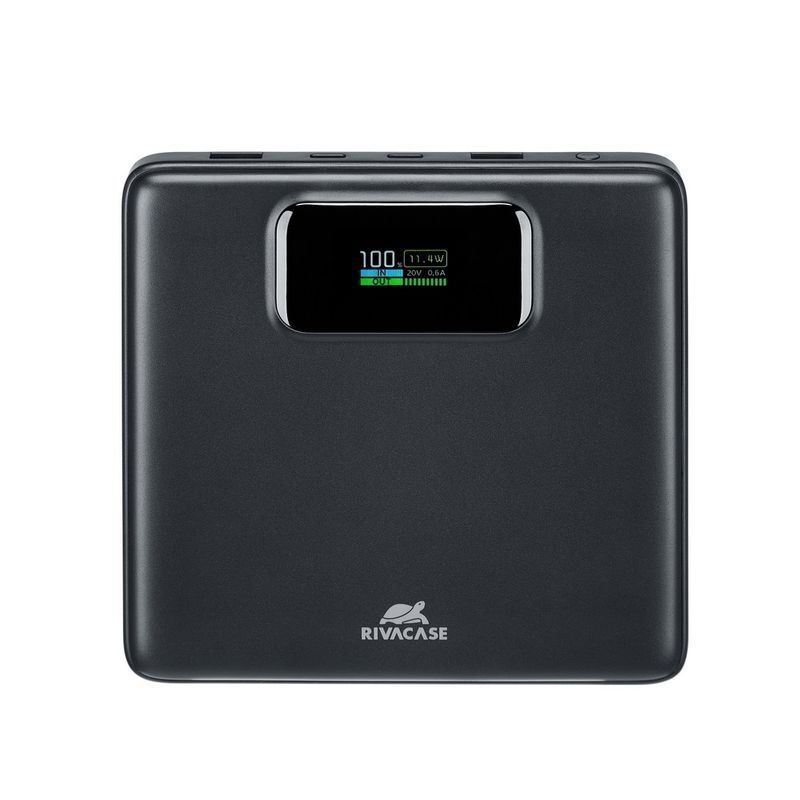 Павербанк, RIVACASE 20000 mA, PD 100W, з LCD, черный фото1