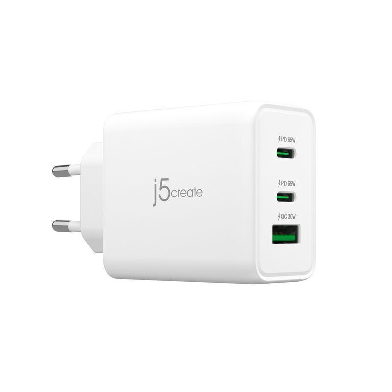 Зарядное устройство, GaN, 1 USB-A / 2 USB-C, 65Вт, QC3.0/PD/PPS фото1