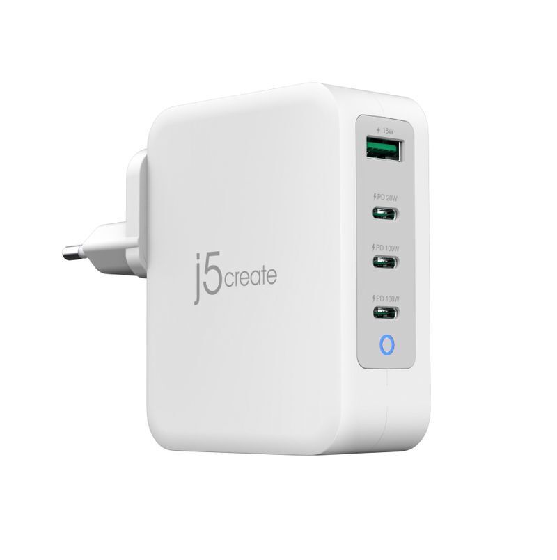 Зарядное устройство, GaN, 1 USB-A / 3 USB-C, 130Вт, QC3.0/PD/PPS фото1