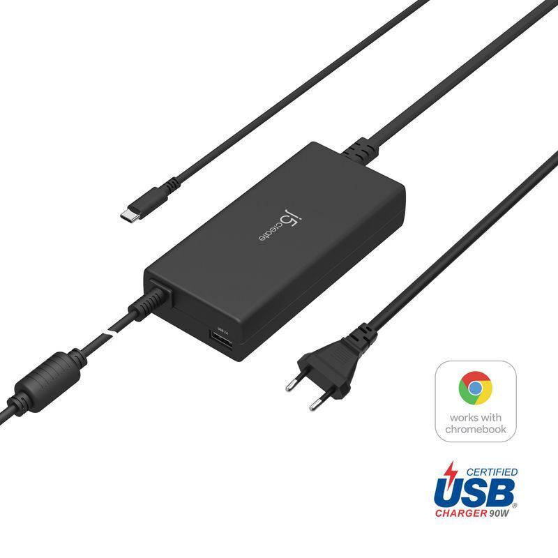 Мережевий зарядний пристрій, 1 USB-A / 1 USB-C, 100Вт,/PD фото1