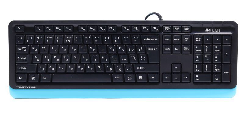 Клавиатура A4Tech Fstyler Sleek MMedia Comfort, USB, FKS10 (Blue) фото1