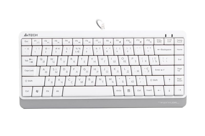 Клавіатура A4Tech Fstyler Compact Size keyboard, USB FKS11 USB (White) фото1