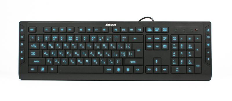 Клавіатура A4Tech USB зі світлодіодним підсвічуванням, KD-600L USB (Black) фото1