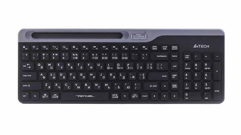 Клавіатура A4Tech бездротова Fstyler, Bluetooth / 2.4 ГГц, FBK25 (Black) фото1