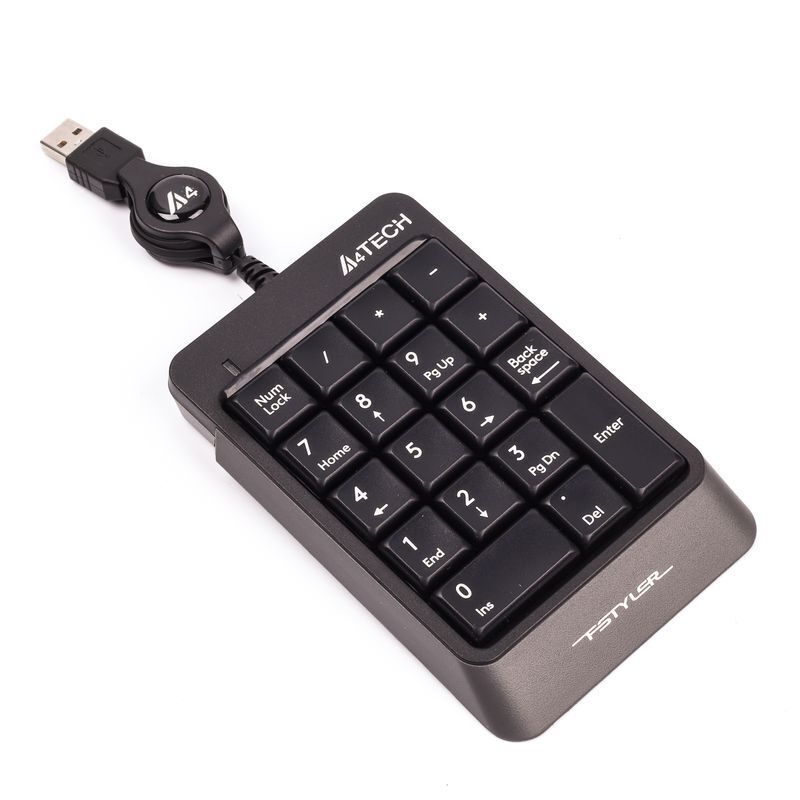 Цифрова клавіатура A4Tech Fstyler, USB, кабель 70см FK13 (Grey) фото1