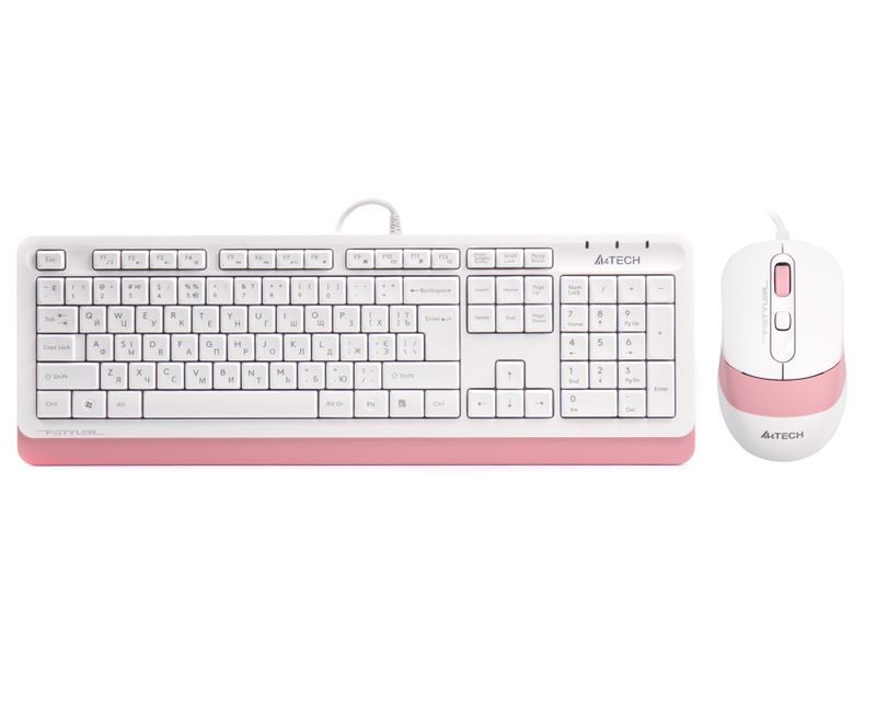 Дротовий комплект A4Tech Fstyler клавіатура+миша, F1010 (Pink) фото1