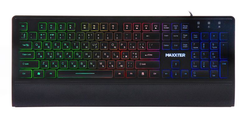 Клавіатура Maxxter USB, KB-301-UL підсвічування клавіш фото1