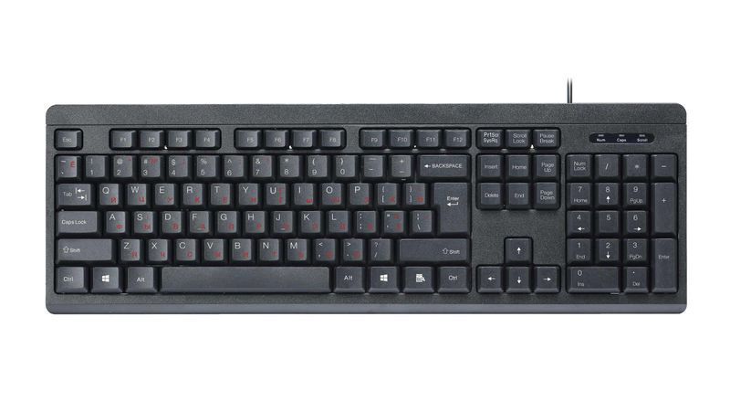 Клавіатура Maxxter, USB, KB-112-U чорний фото1