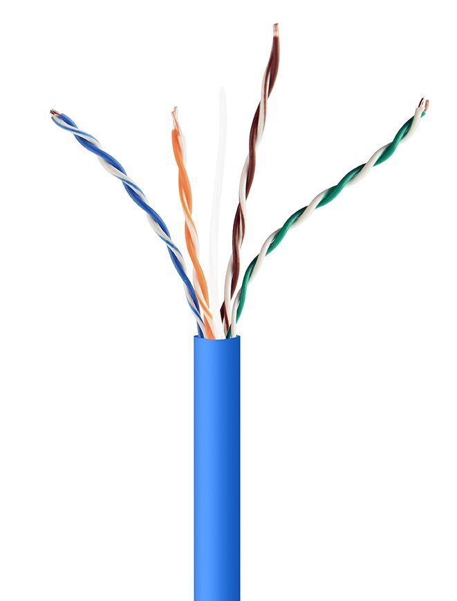 Патч-корд Cablexpert CAT5e (CCA), AWG24, не экранированный, синий, 305 м фото1