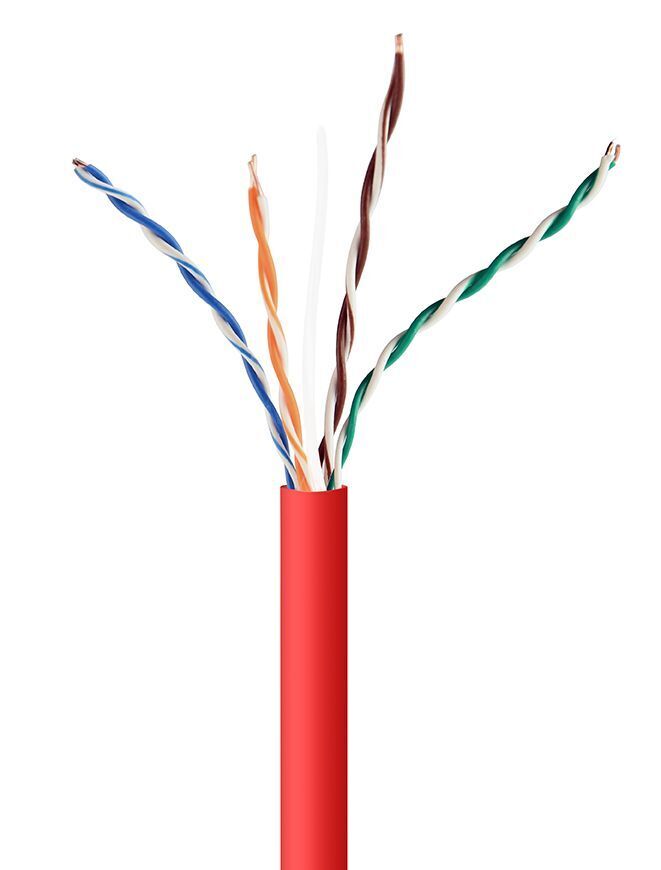 Патч-корд Cablexpert CAT5e (CCA), AWG24, не экранированный, красный, 305 м фото1