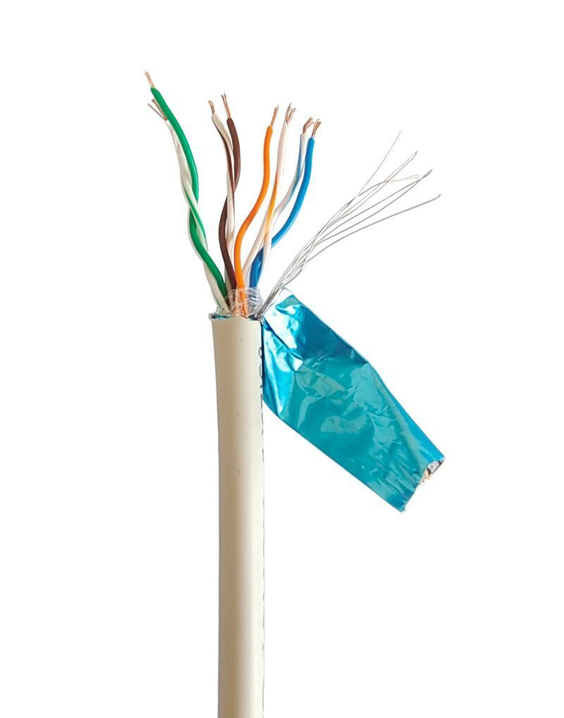 Патч-корд Cablexpert CAT5e (CCA), AWG24, экранированный фольгой, 100 м FPC-5004E-L/100 фото1