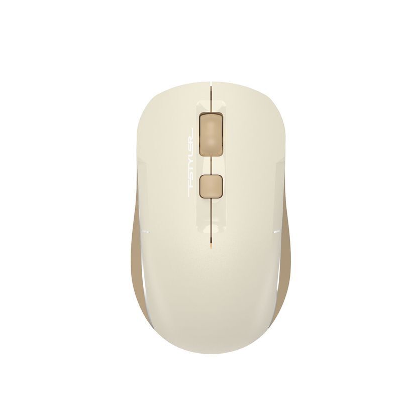 Мышь Fstyler, Bluetooth / 2.4 ГГц, аккумулятор, 2000DPI, бежевый фото1