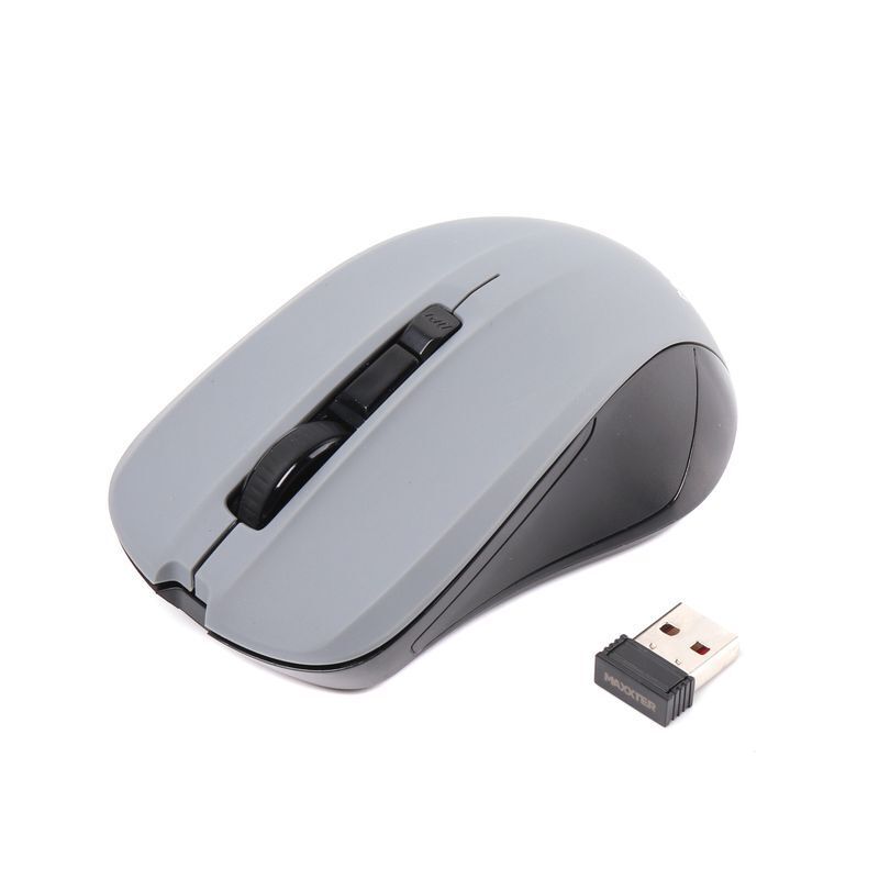Мышь Maxxter, USB, 1600 dpi, серый фото1