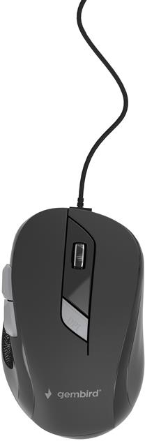 Миша Gembird USB 1600 dpi, MUS-6B-01 чорний фото1